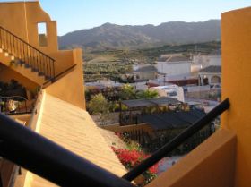 CASA, MOUNTAINS FROM OUR STAIRS.JPG